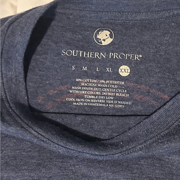 Southern Proper Navy Long Sleeve Tee - Picture 3 of 4